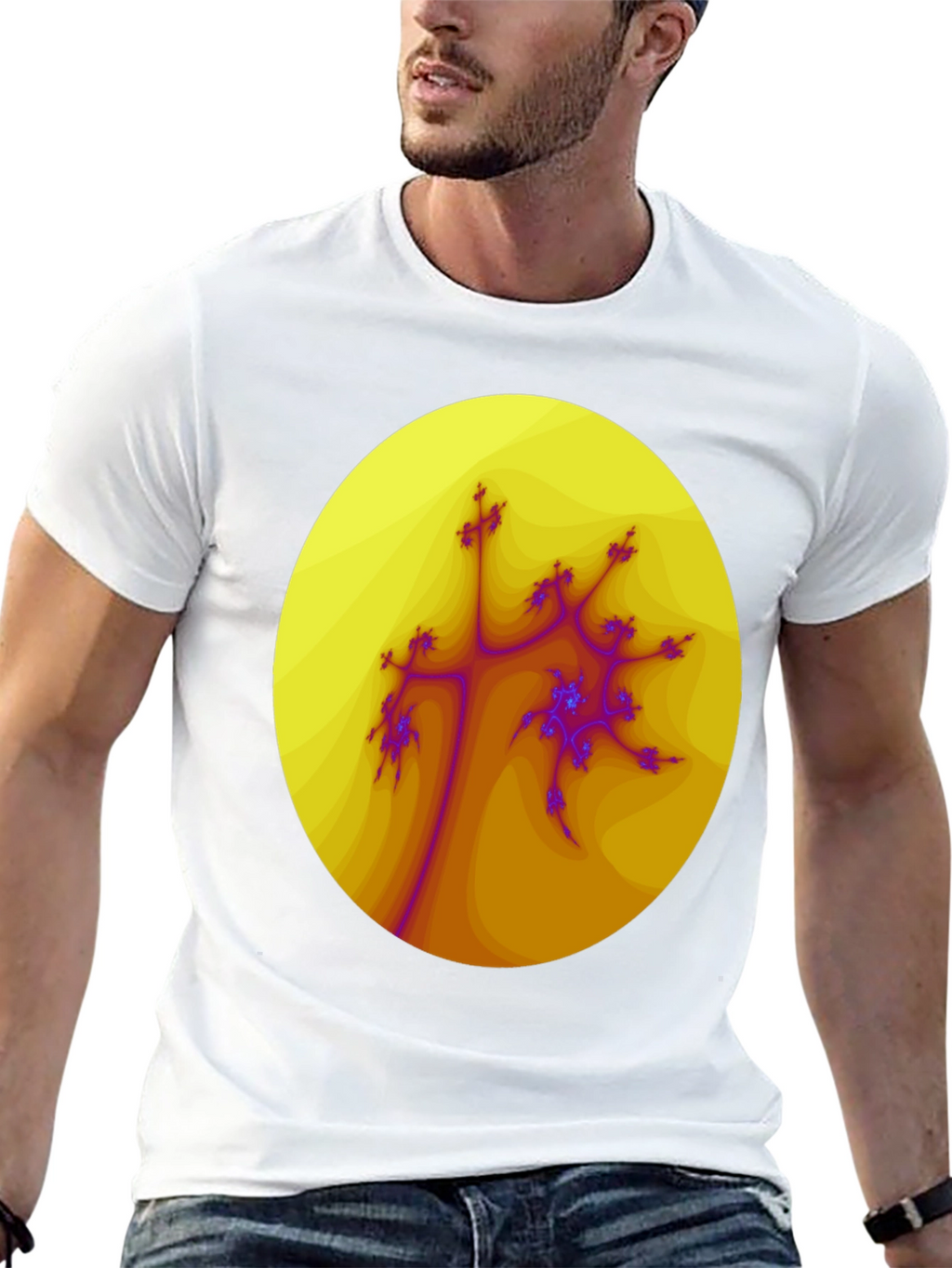 Fractal Art Graphic Tee - Abstract Design