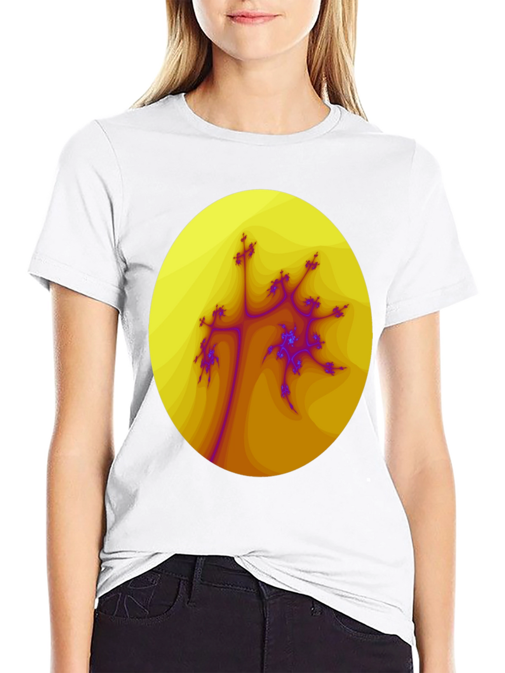 Fractal Art Graphic Tee - Abstract Design