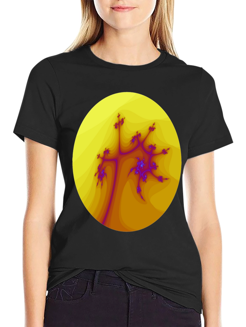 Fractal Art Graphic Tee - Abstract Design