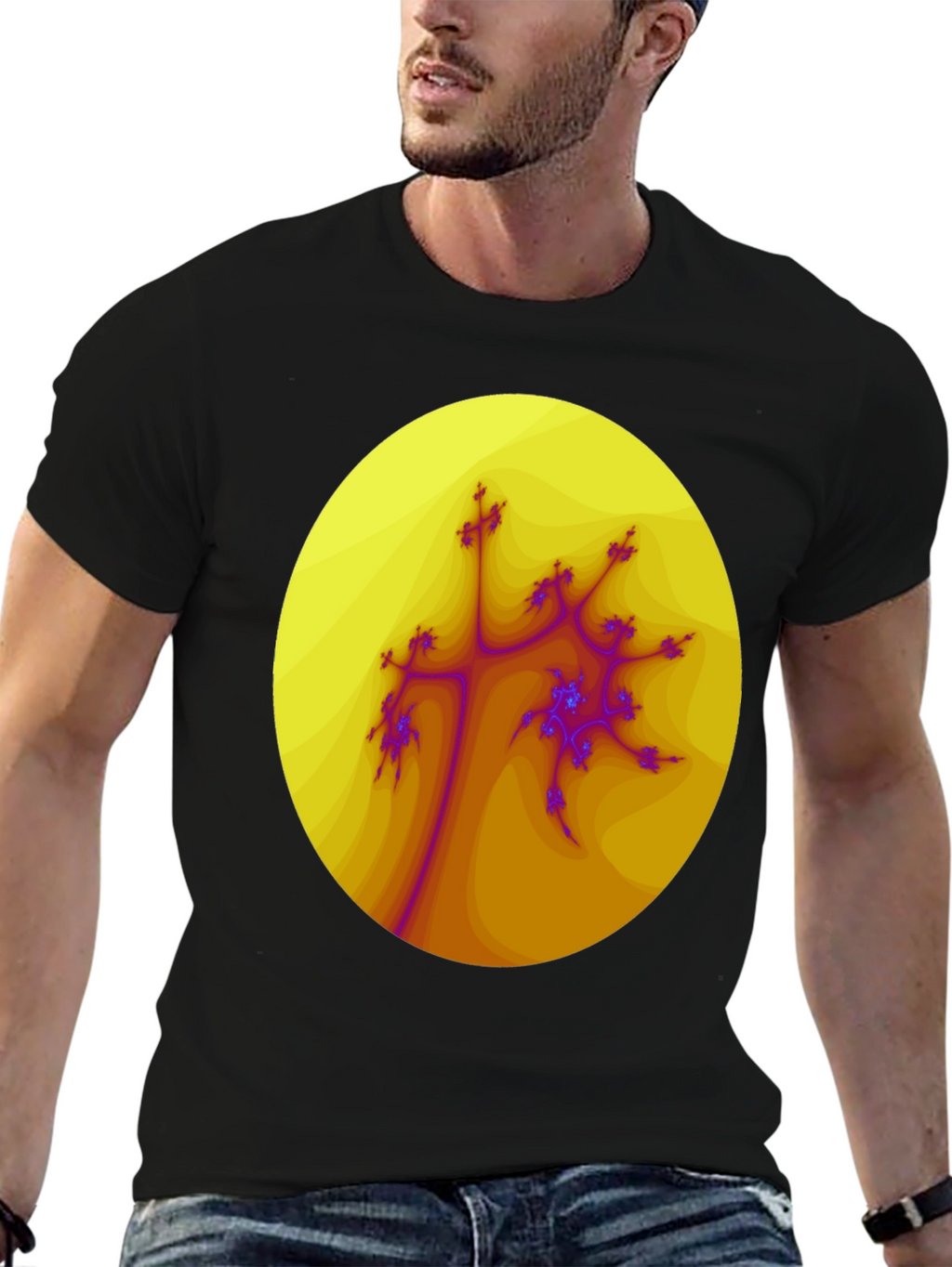 Fractal Art Graphic Tee - Abstract Design