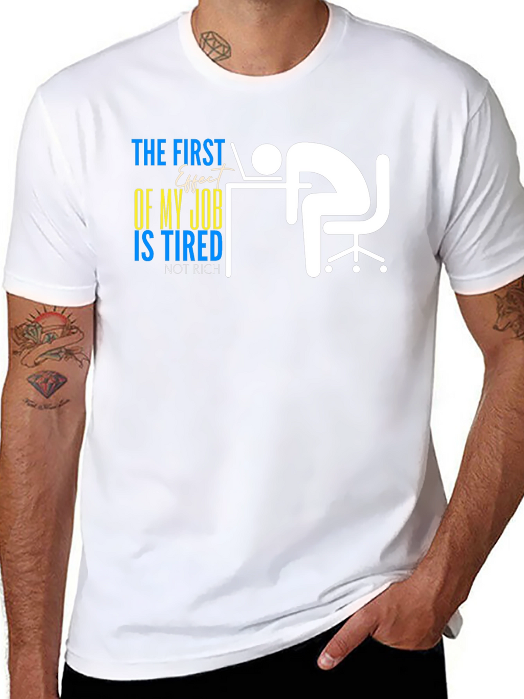 Tired of My Job Black T-Shirt