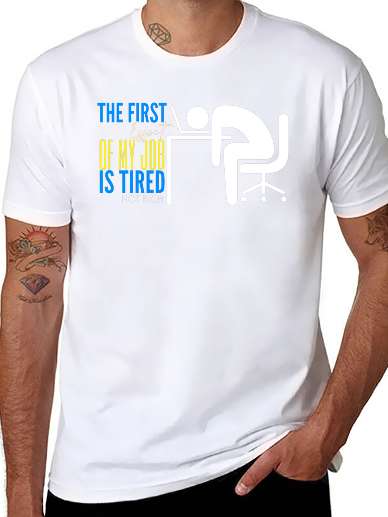 Tired of My Job Black T-Shirt