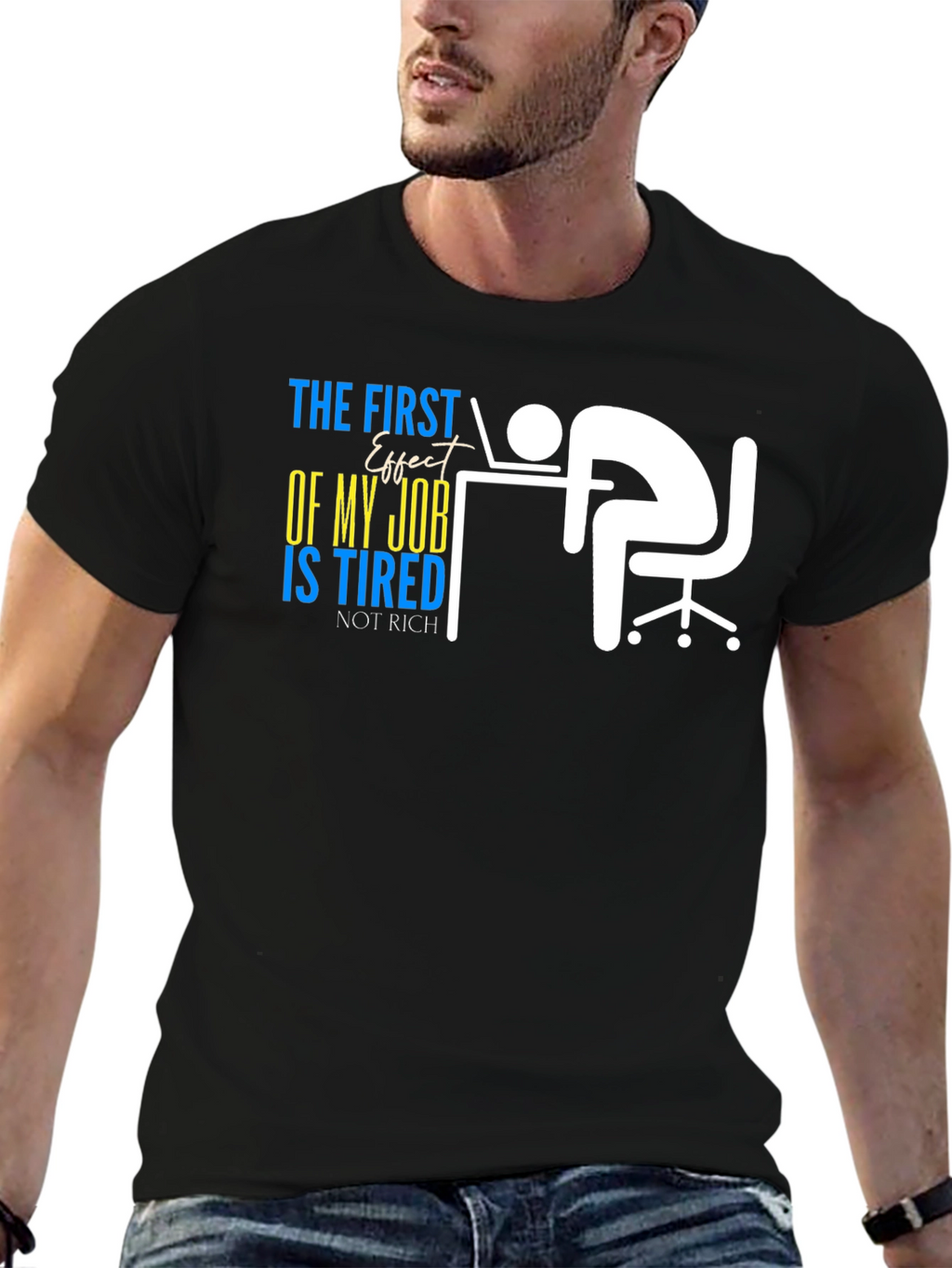 Tired of My Job Black T-Shirt