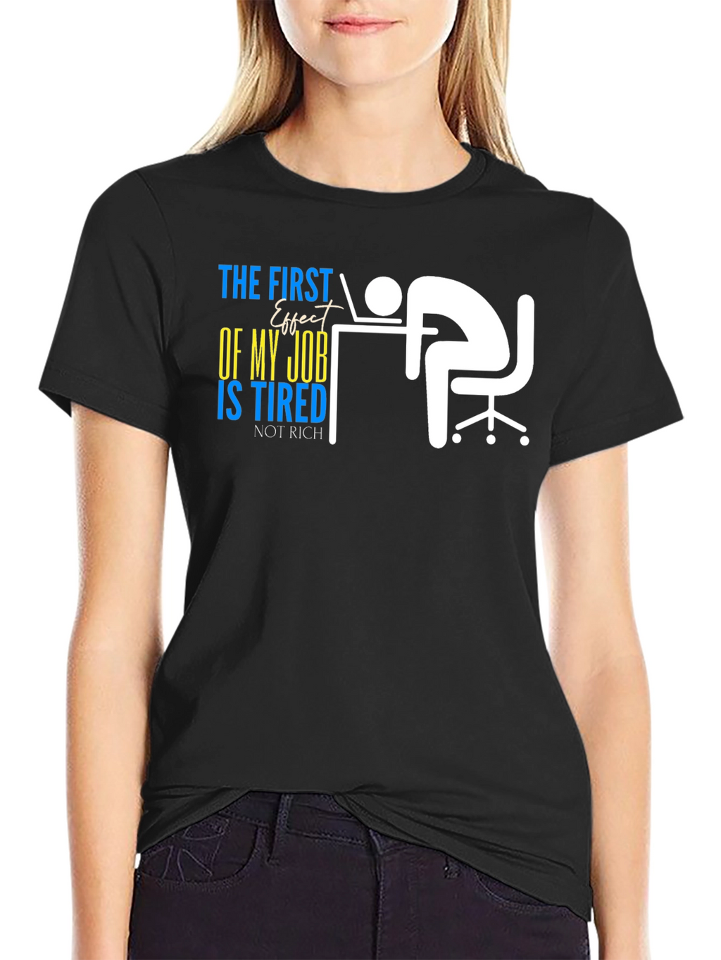 Tired of My Job Black T-Shirt
