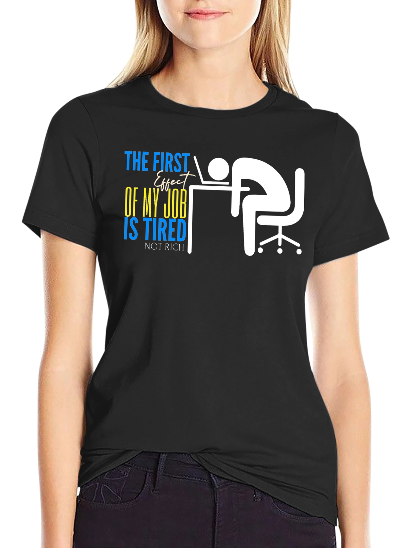Tired of My Job Black T-Shirt