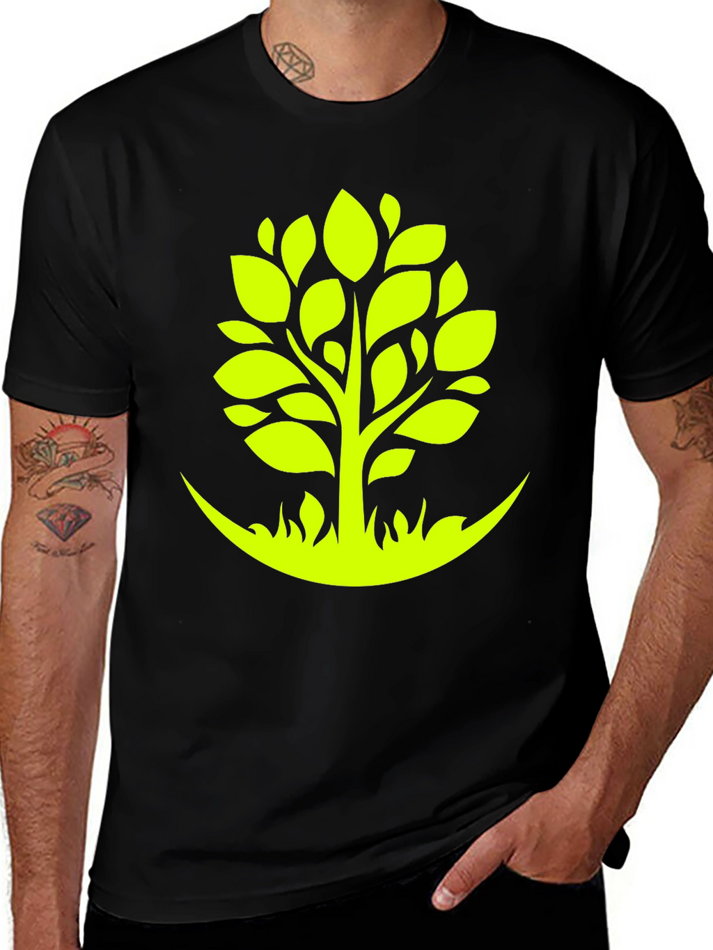 Green Tree Graphic Tee - Nature Inspired Style