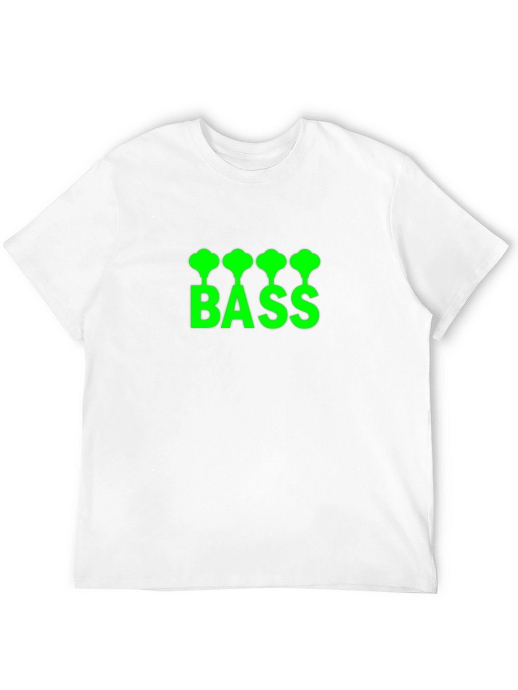 Bass Guitar T-Shirt - Green Graphic Print