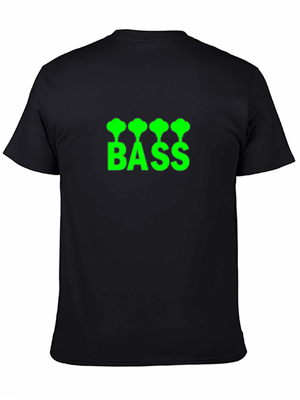 Bass Guitar T-Shirt - Green Graphic Print