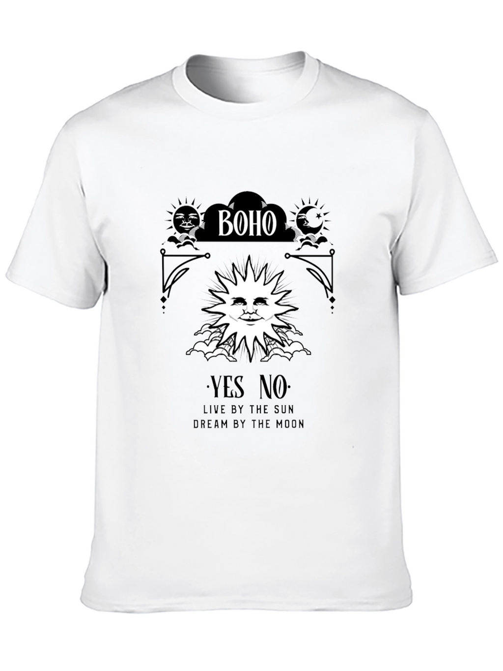 Boho Sun & Moon Graphic T-Shirt