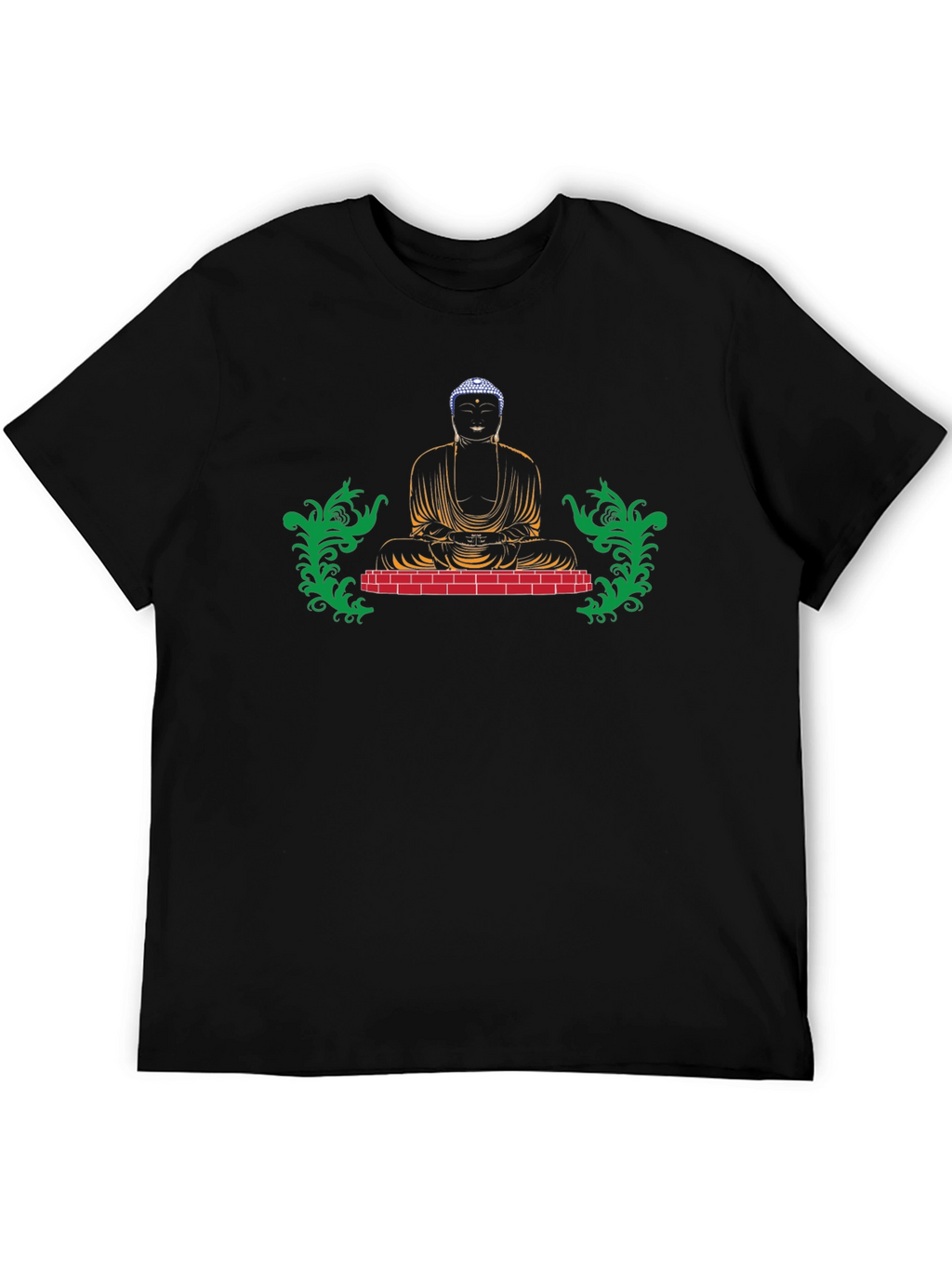 Buddha Graphic Print Black Tee