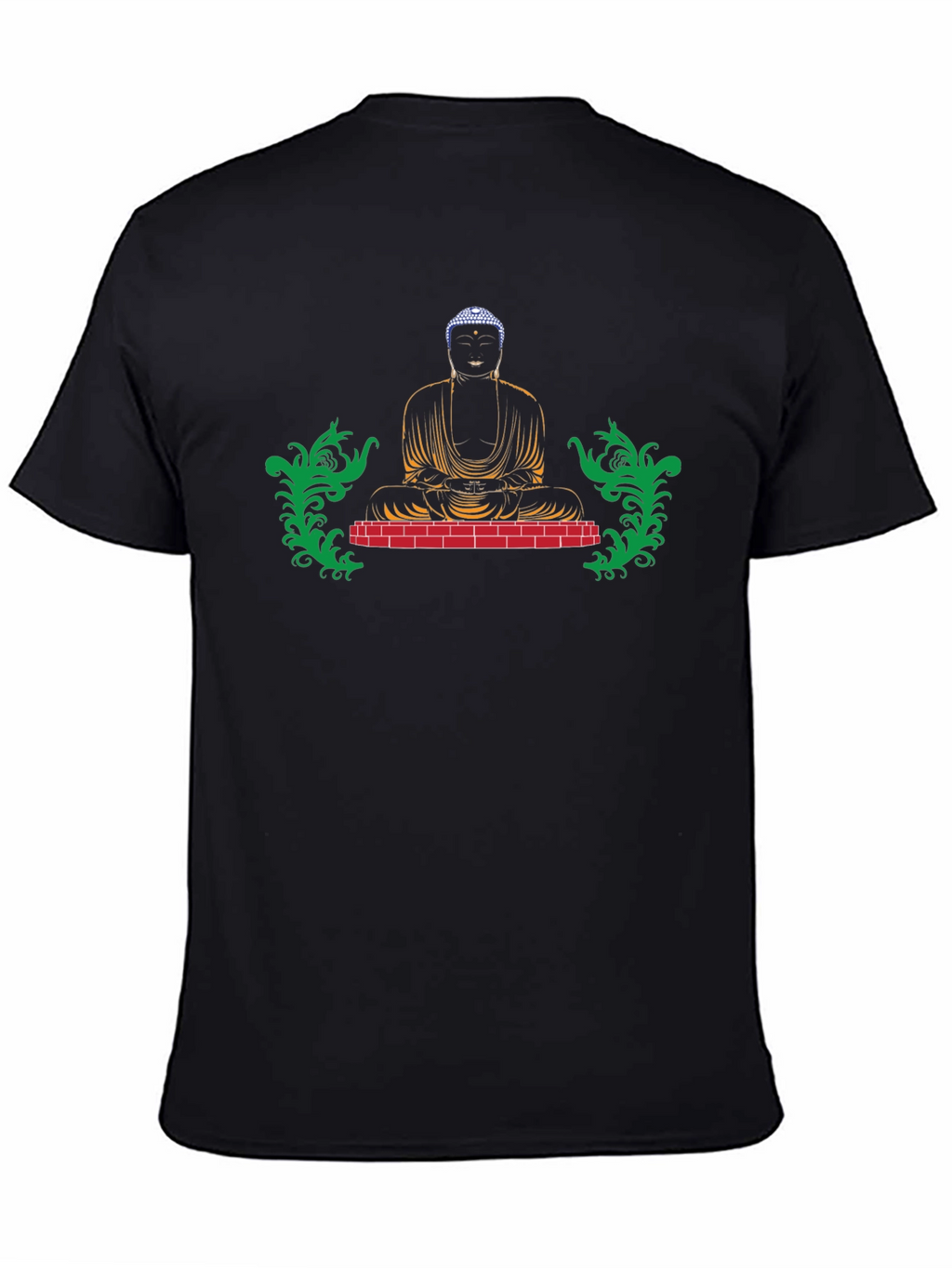 Buddha Graphic Print Black Tee