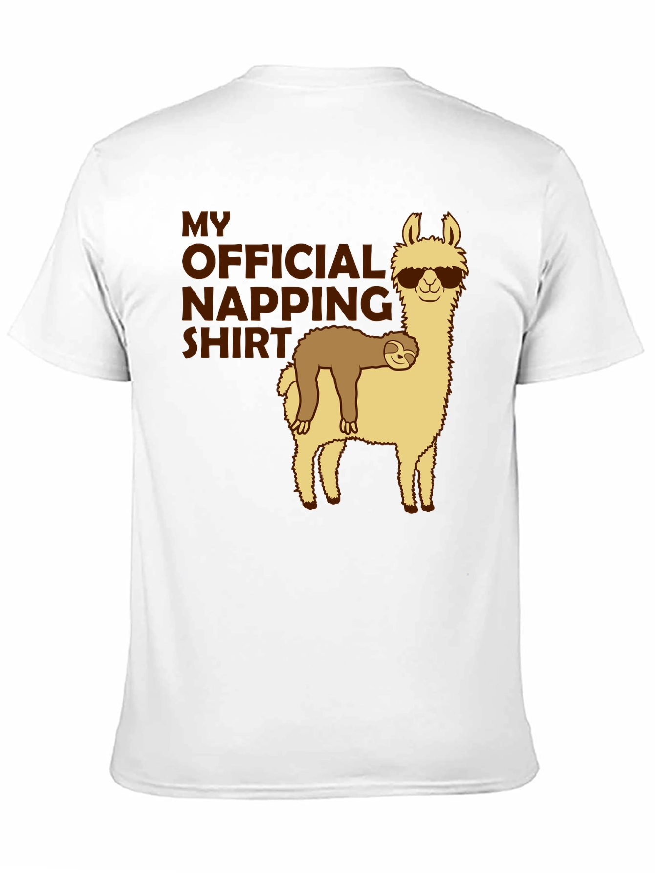 Funny Sloth Llama Napping T-Shirt