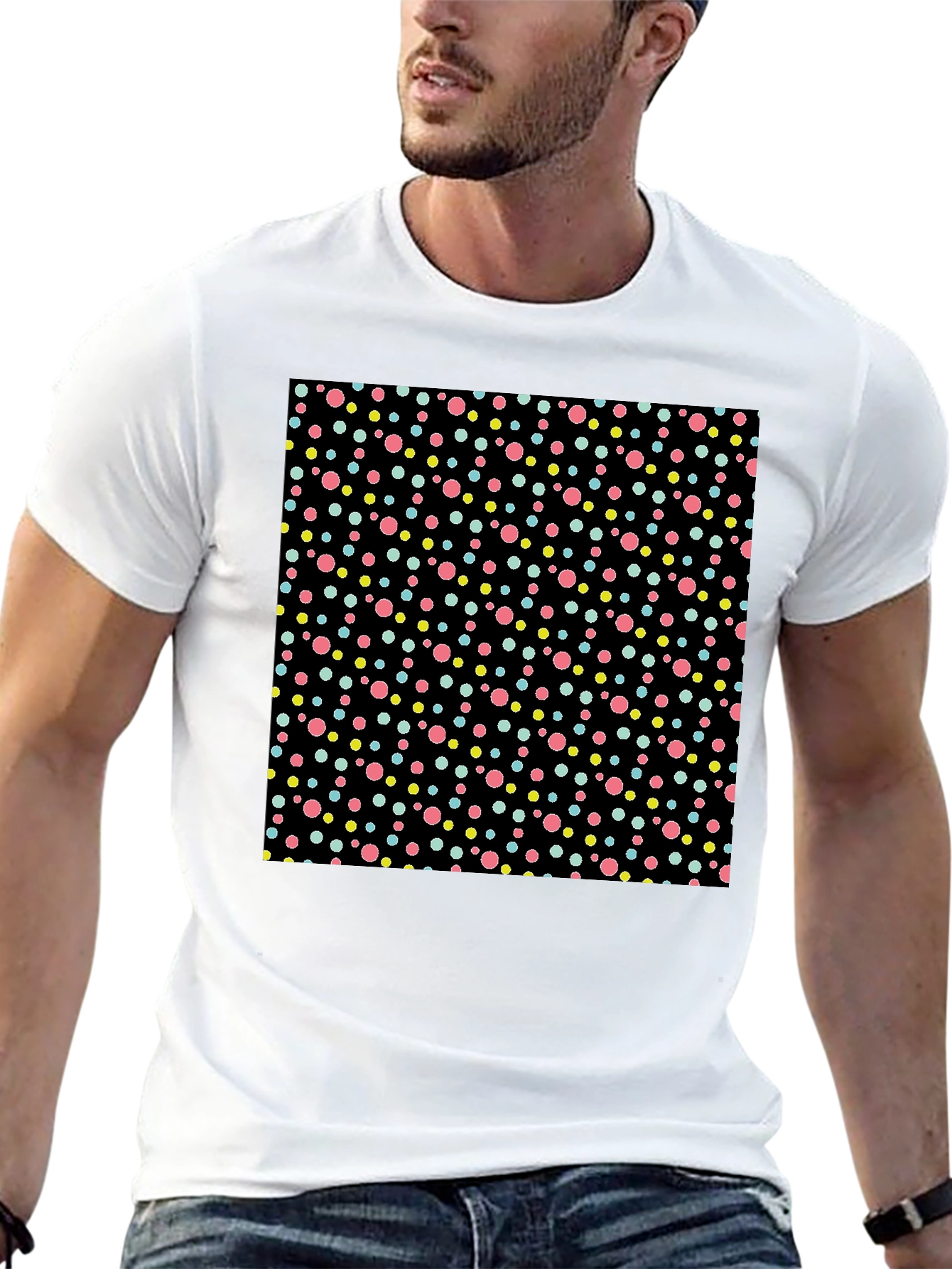 Polka Dot Black T-Shirt