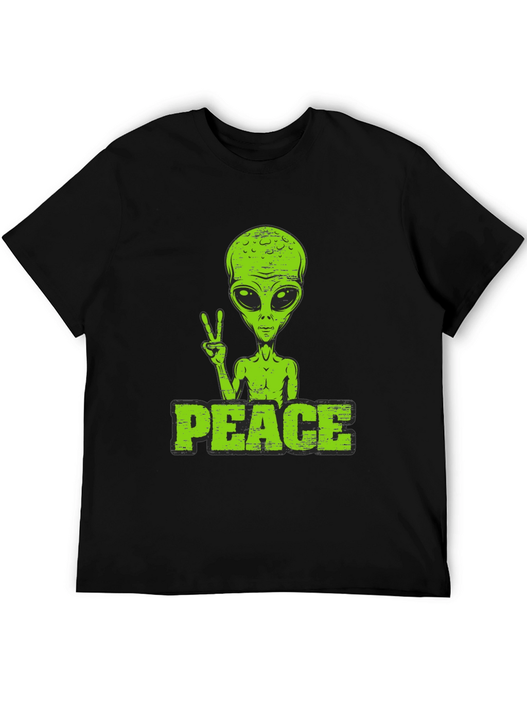 Alien Peace Sign T-Shirt - Retro Graphic Tee