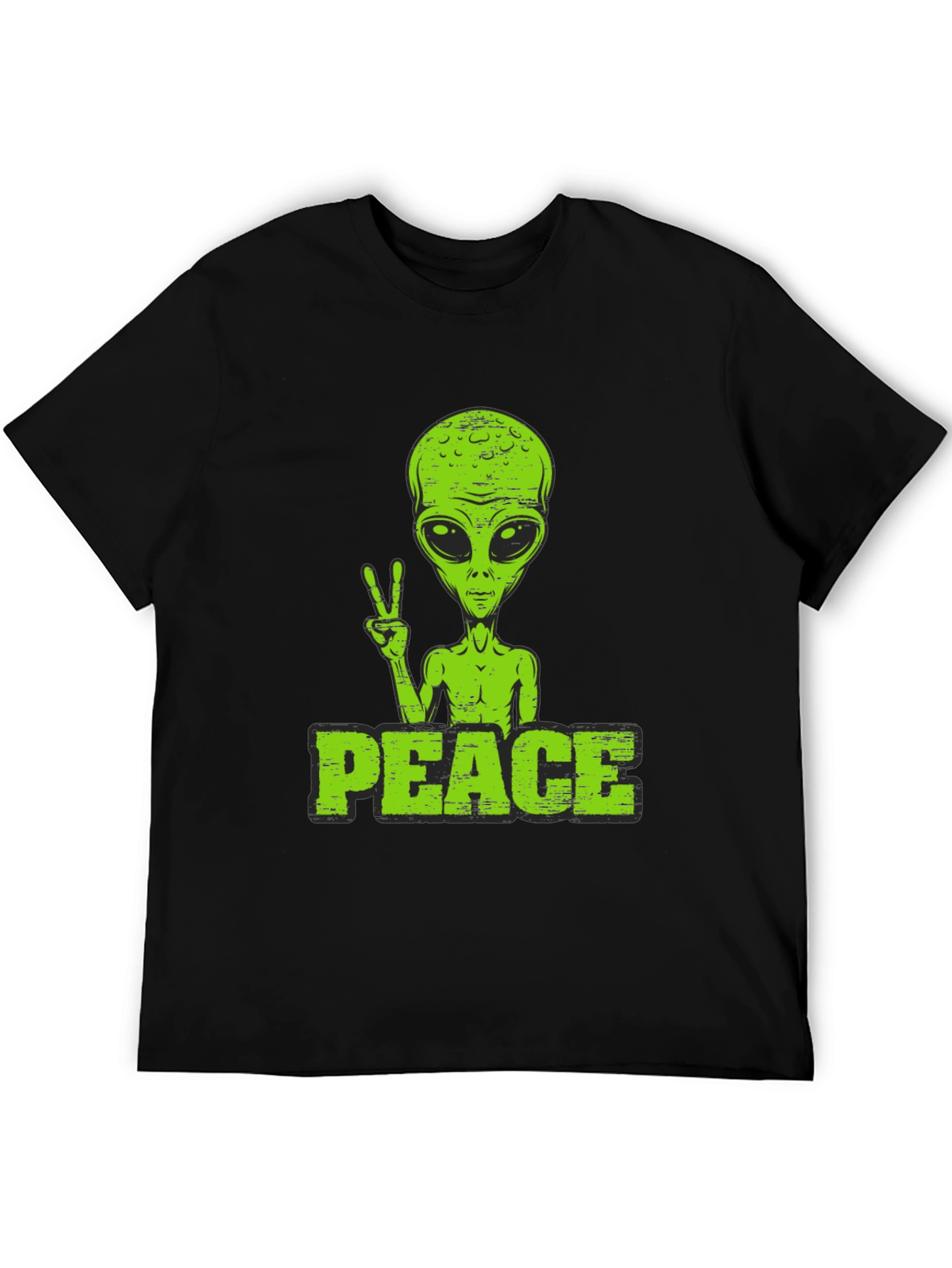 Alien Peace Sign T-Shirt - Retro Graphic Tee