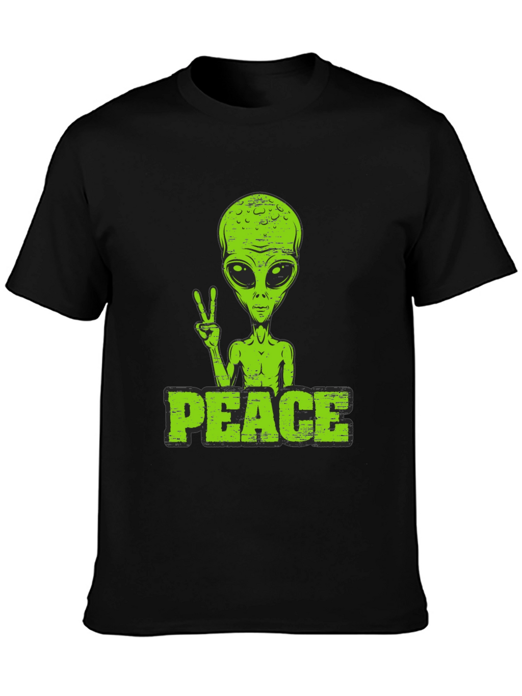 Alien Peace Sign T-Shirt - Retro Graphic Tee