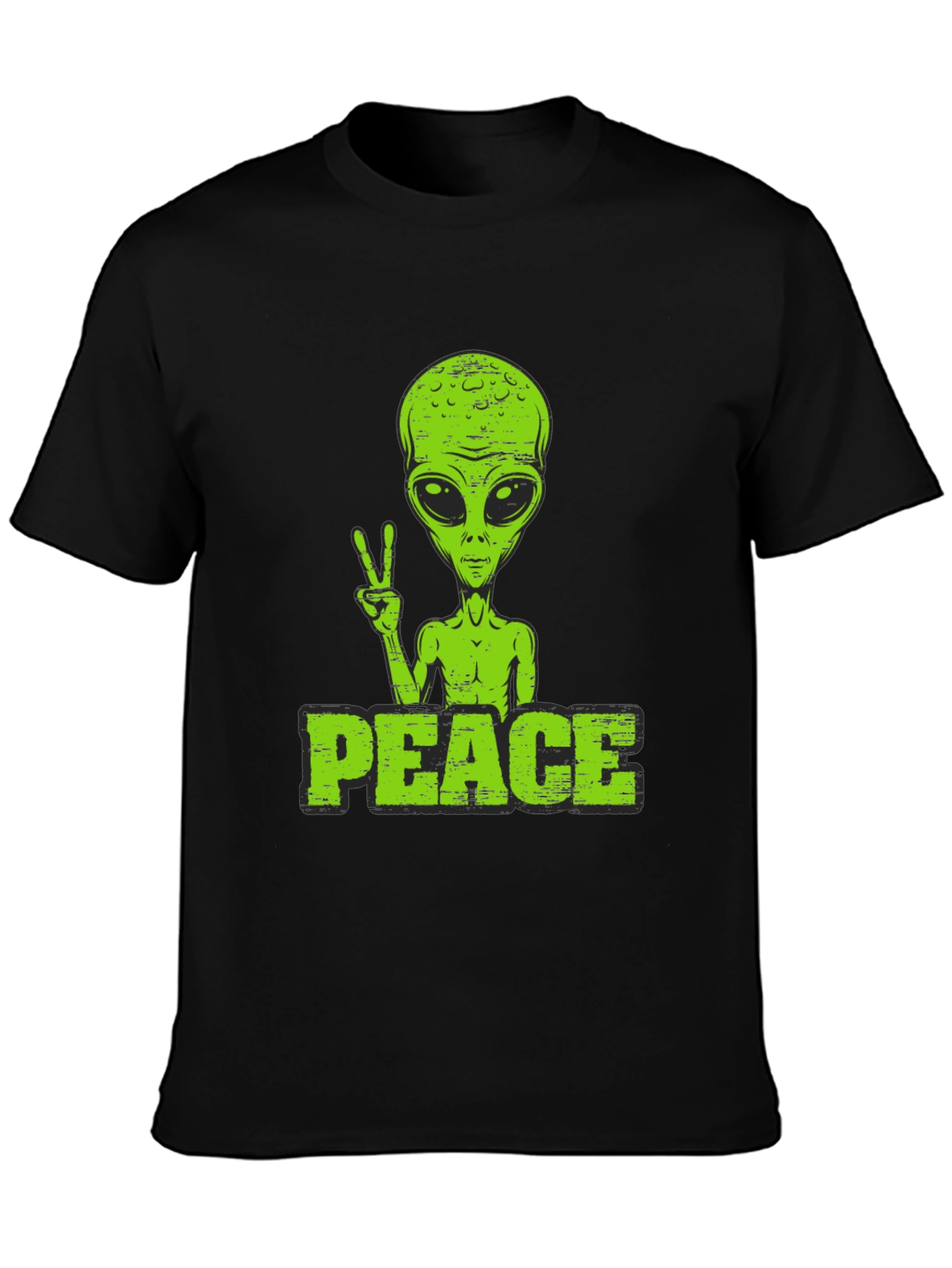 Alien Peace Sign T-Shirt - Retro Graphic Tee