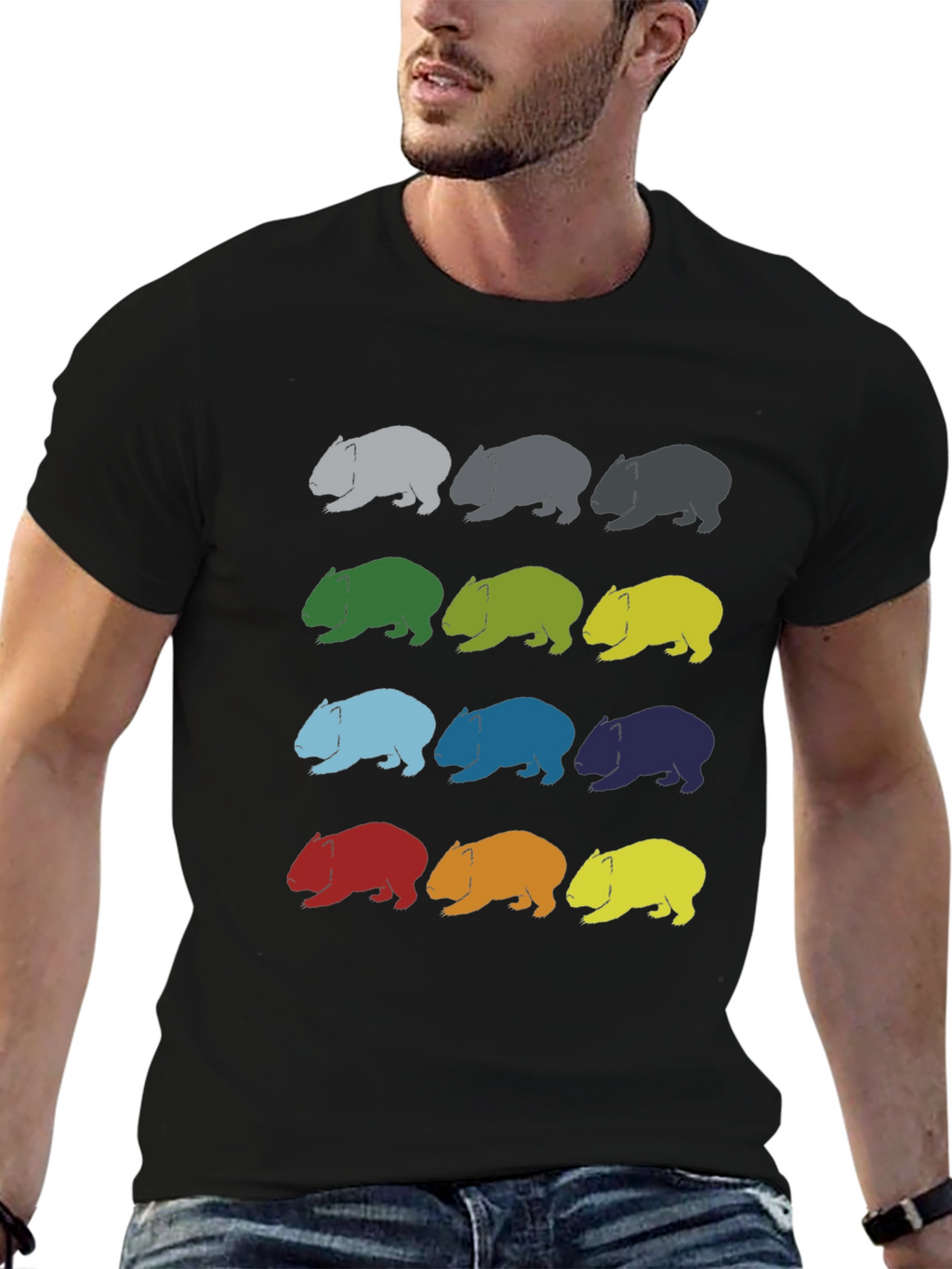 Wombat Pattern T-Shirt - Soft Cotton Graphic Tee