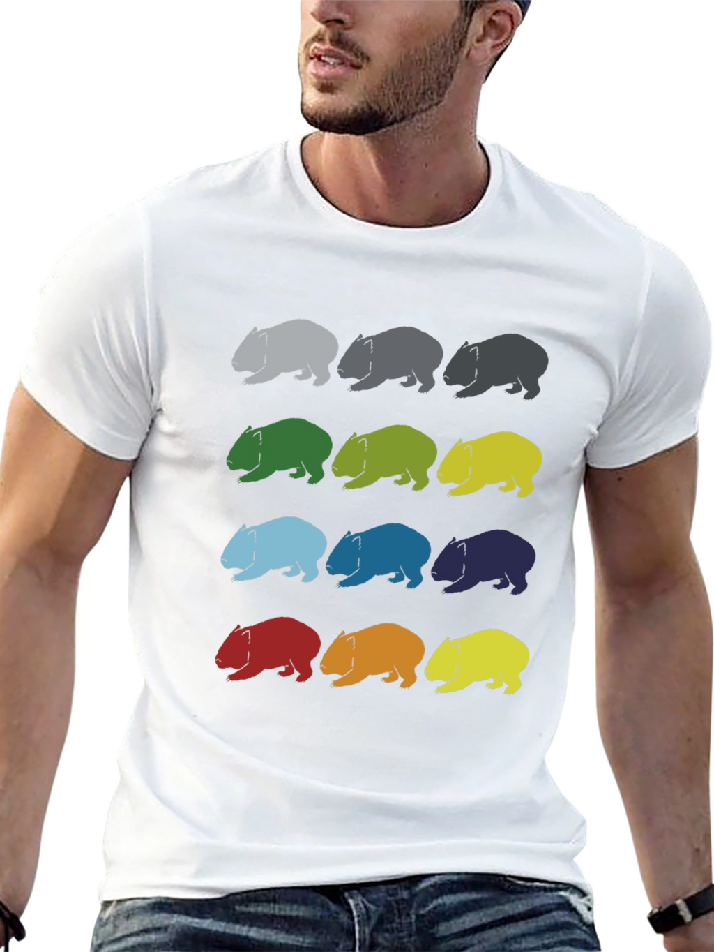 Wombat Pattern T-Shirt - Soft Cotton Graphic Tee