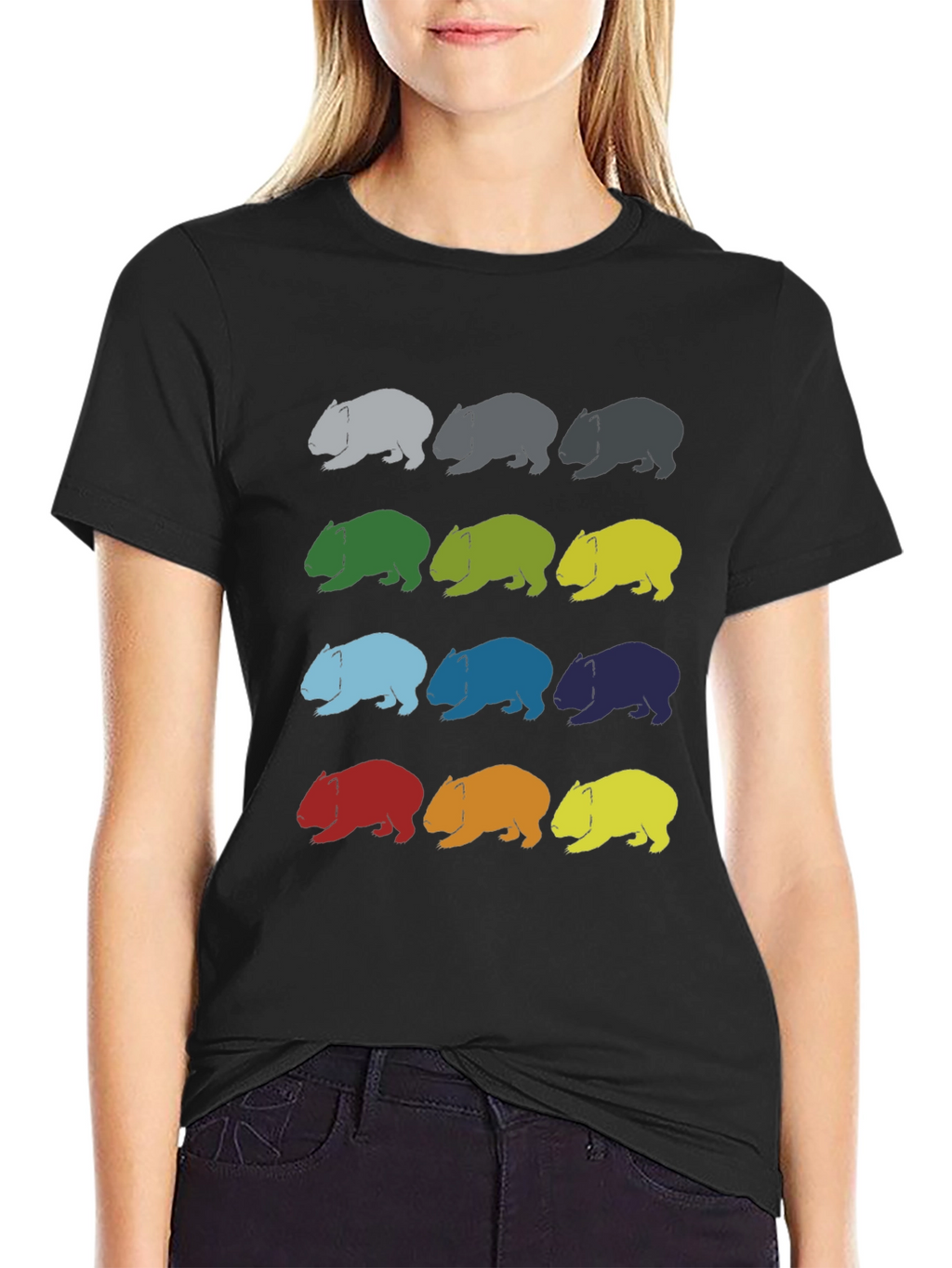 Wombat Pattern T-Shirt - Soft Cotton Graphic Tee