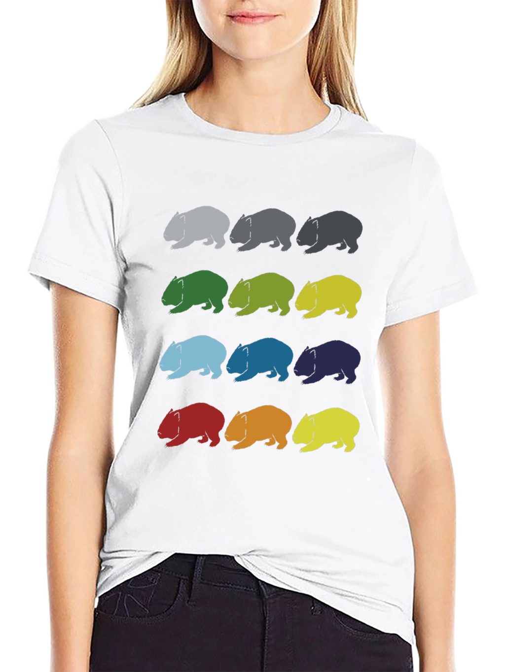 Wombat Pattern T-Shirt - Soft Cotton Graphic Tee