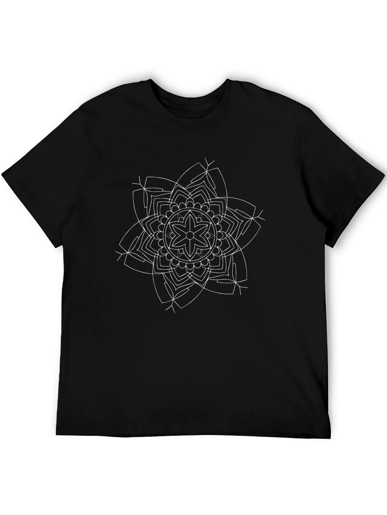 Geometric Mandala Graphic Tee - Modern Casual Style