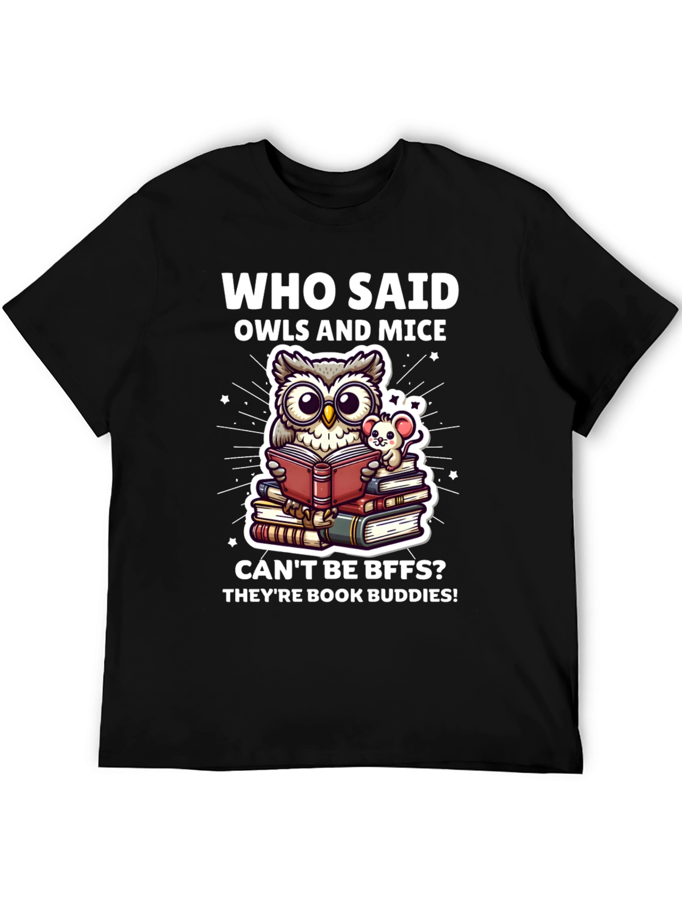 Book Buddies T-Shirt - Owl and Mouse BFFs