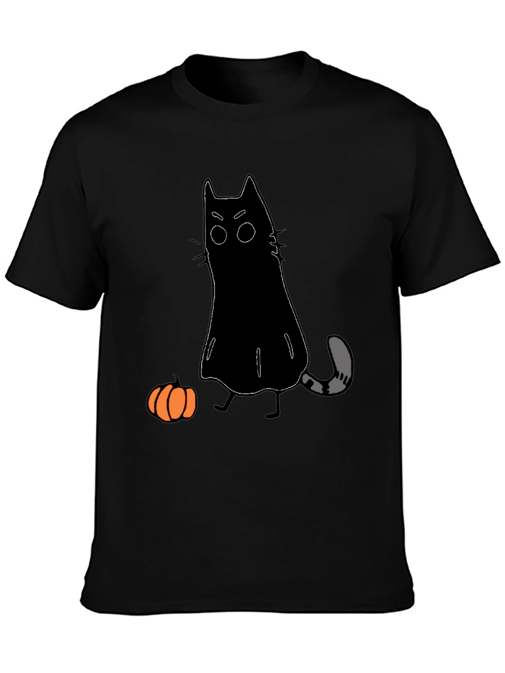 Halloween Cat Ghost T-Shirt - Spooky Season