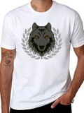 Wolf Laurel Wreath Graphic Tee