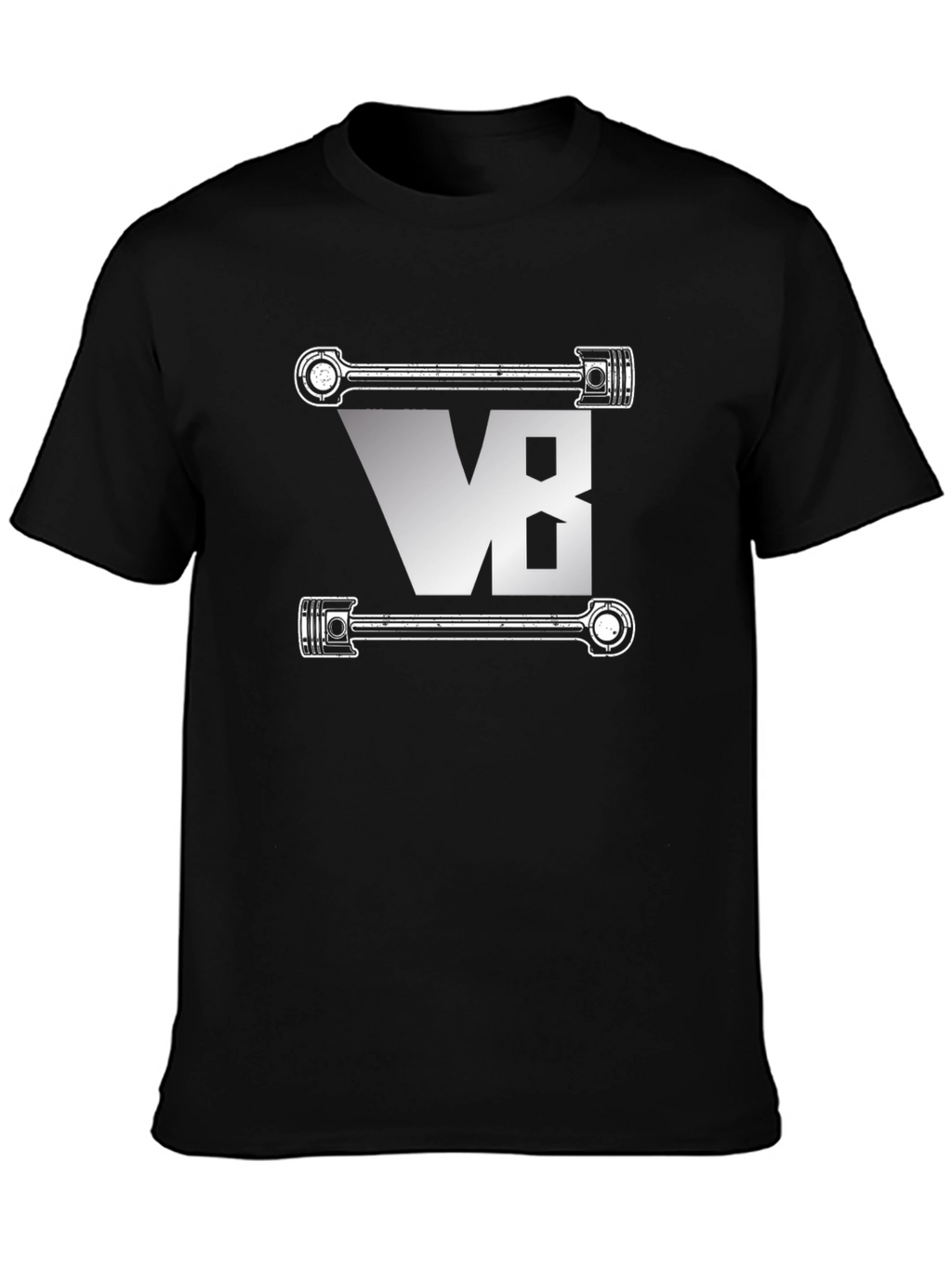 V8 Engine Piston T-Shirt - Black