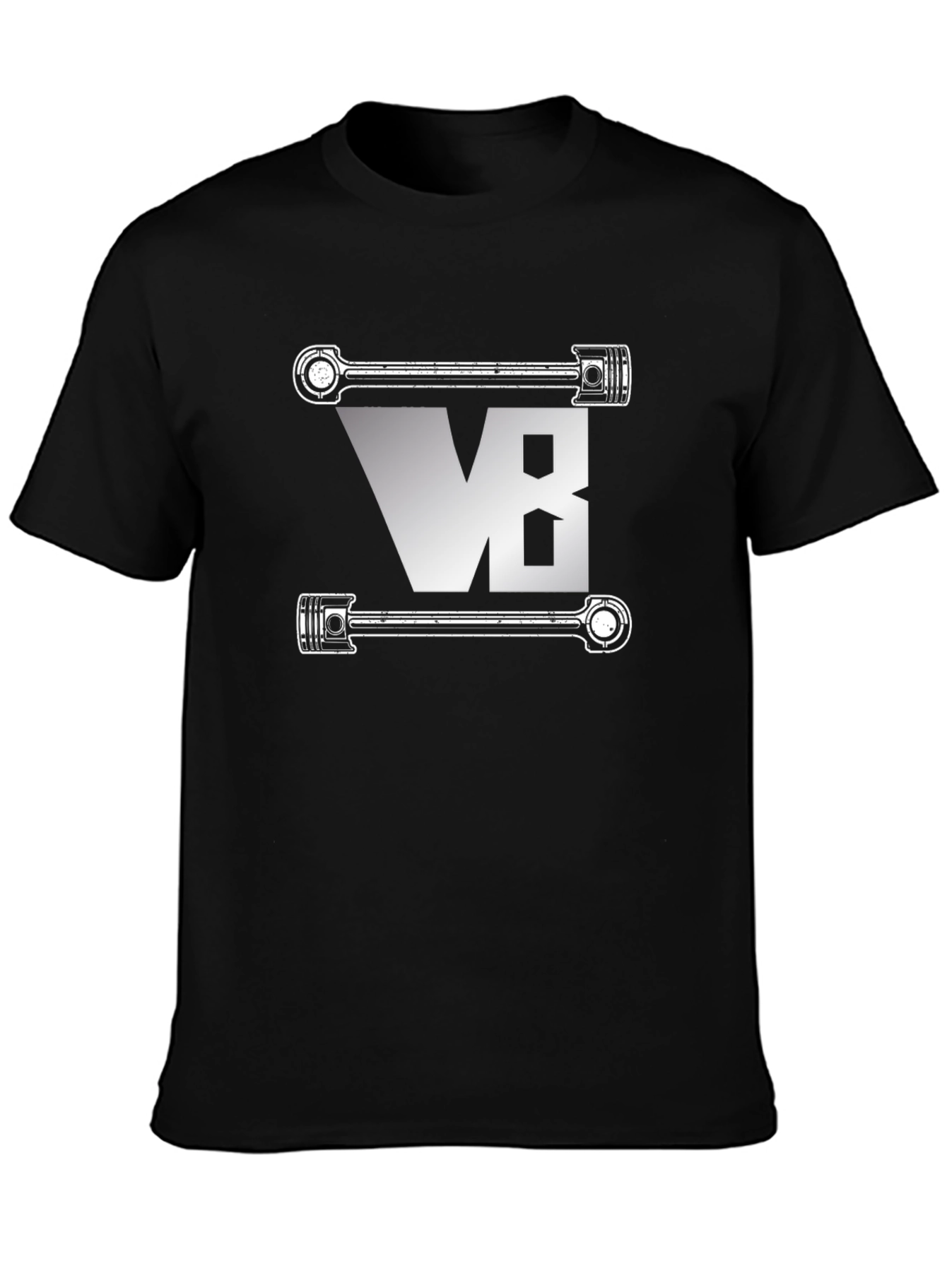 V8 Engine Piston T-Shirt - Black
