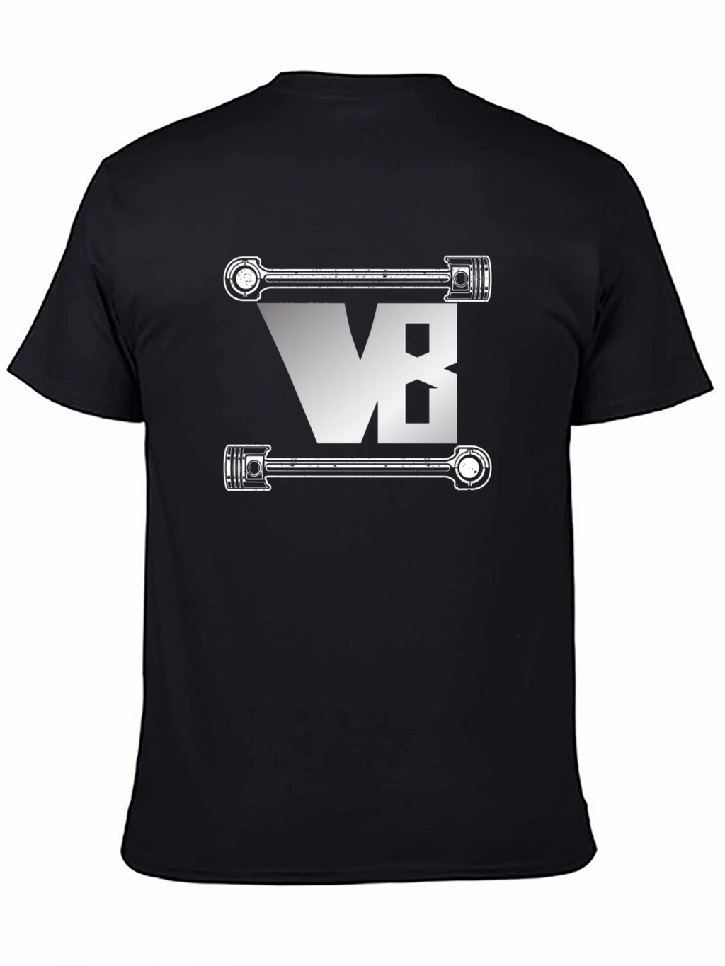 V8 Engine Piston T-Shirt - Black