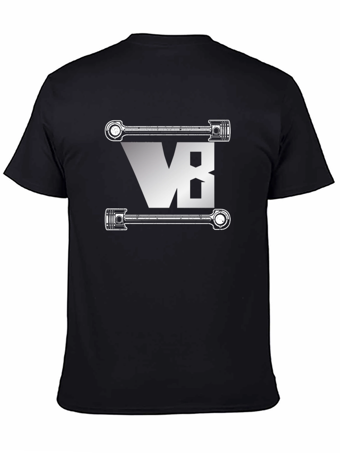 V8 Engine Piston T-Shirt - Black