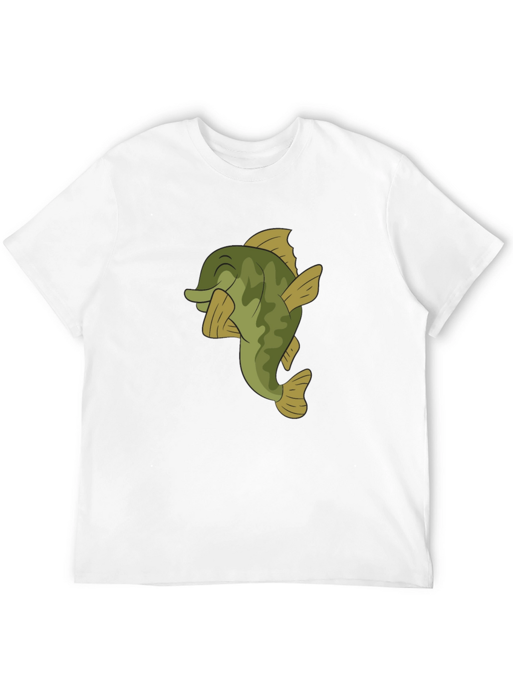 Bass Fish Graphic T-Shirt - Casual Black Tee