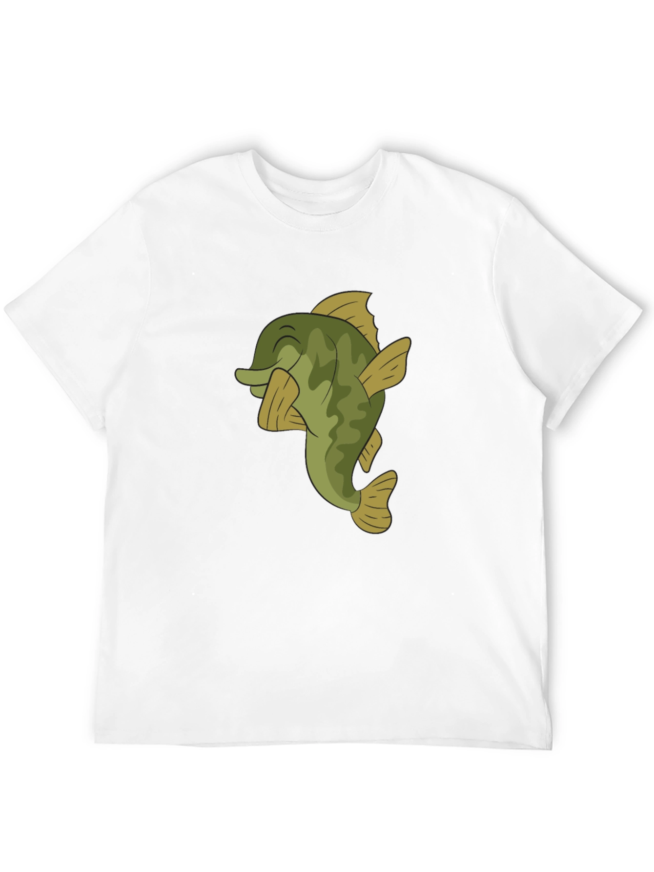 Bass Fish Graphic T-Shirt - Casual Black Tee