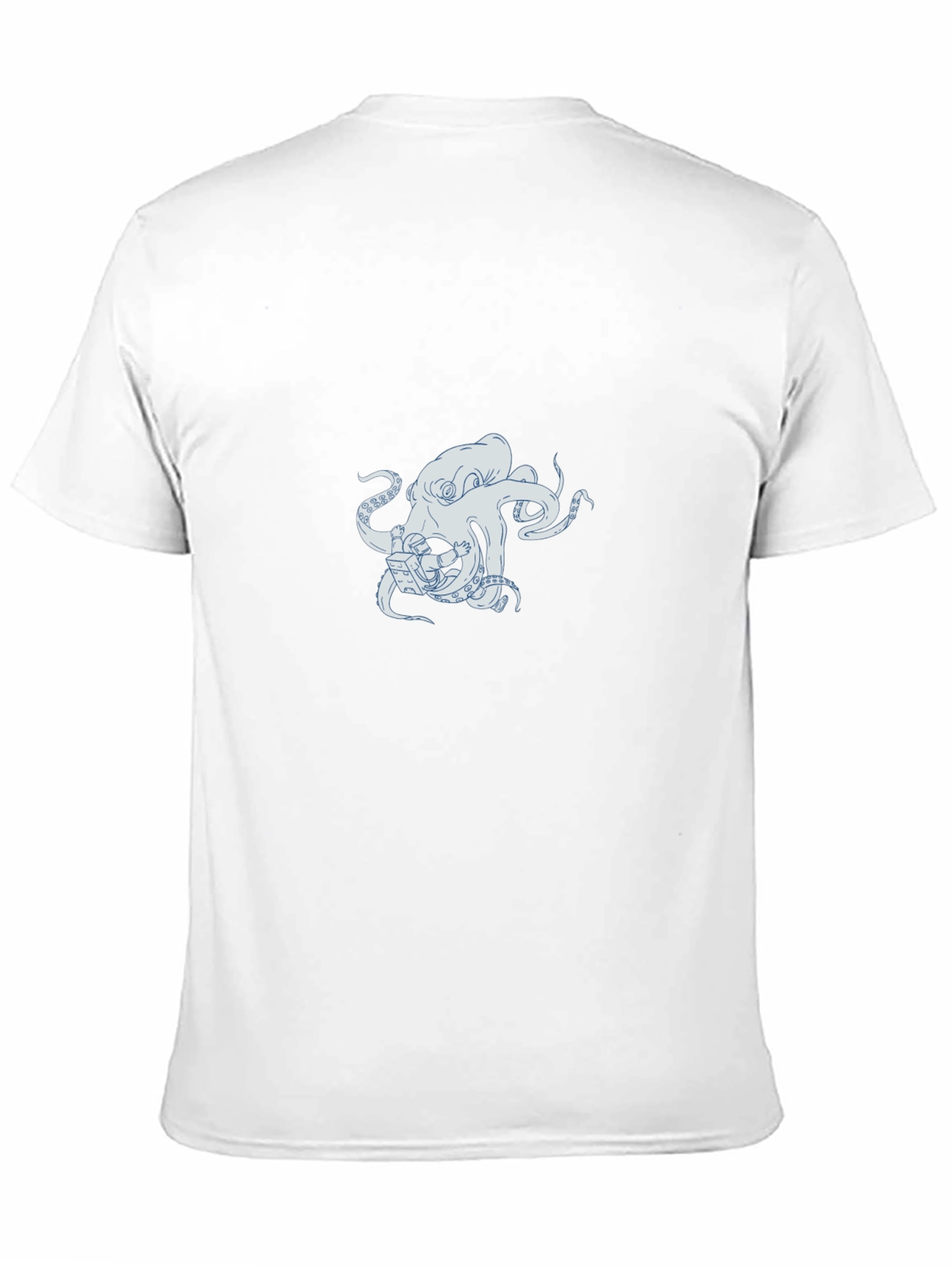 Octopus Astronaut Graphic Black T-Shirt