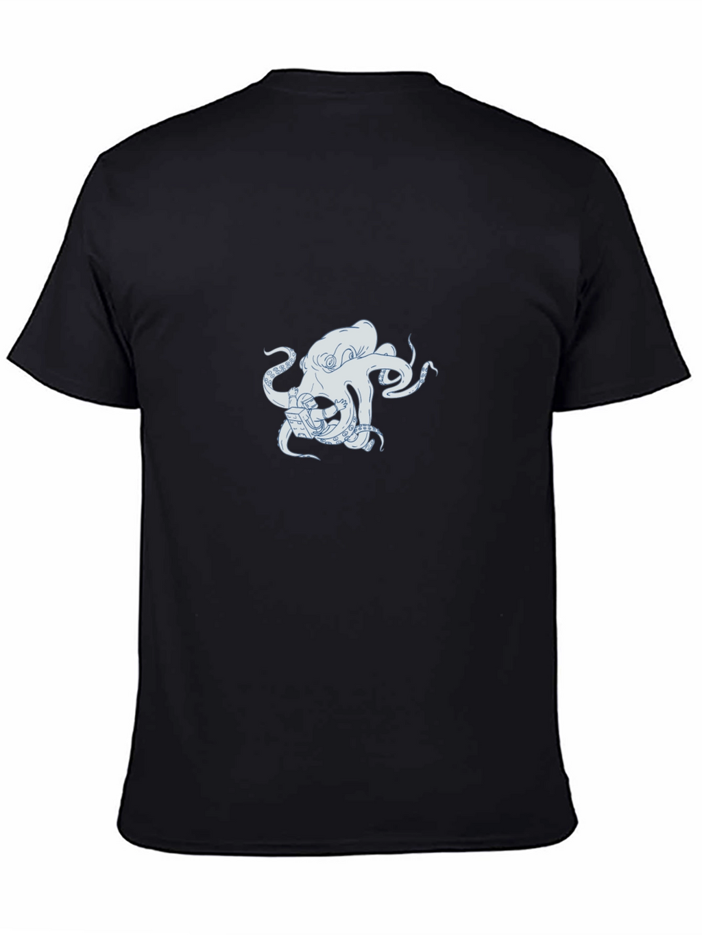 Octopus Astronaut Graphic Black T-Shirt