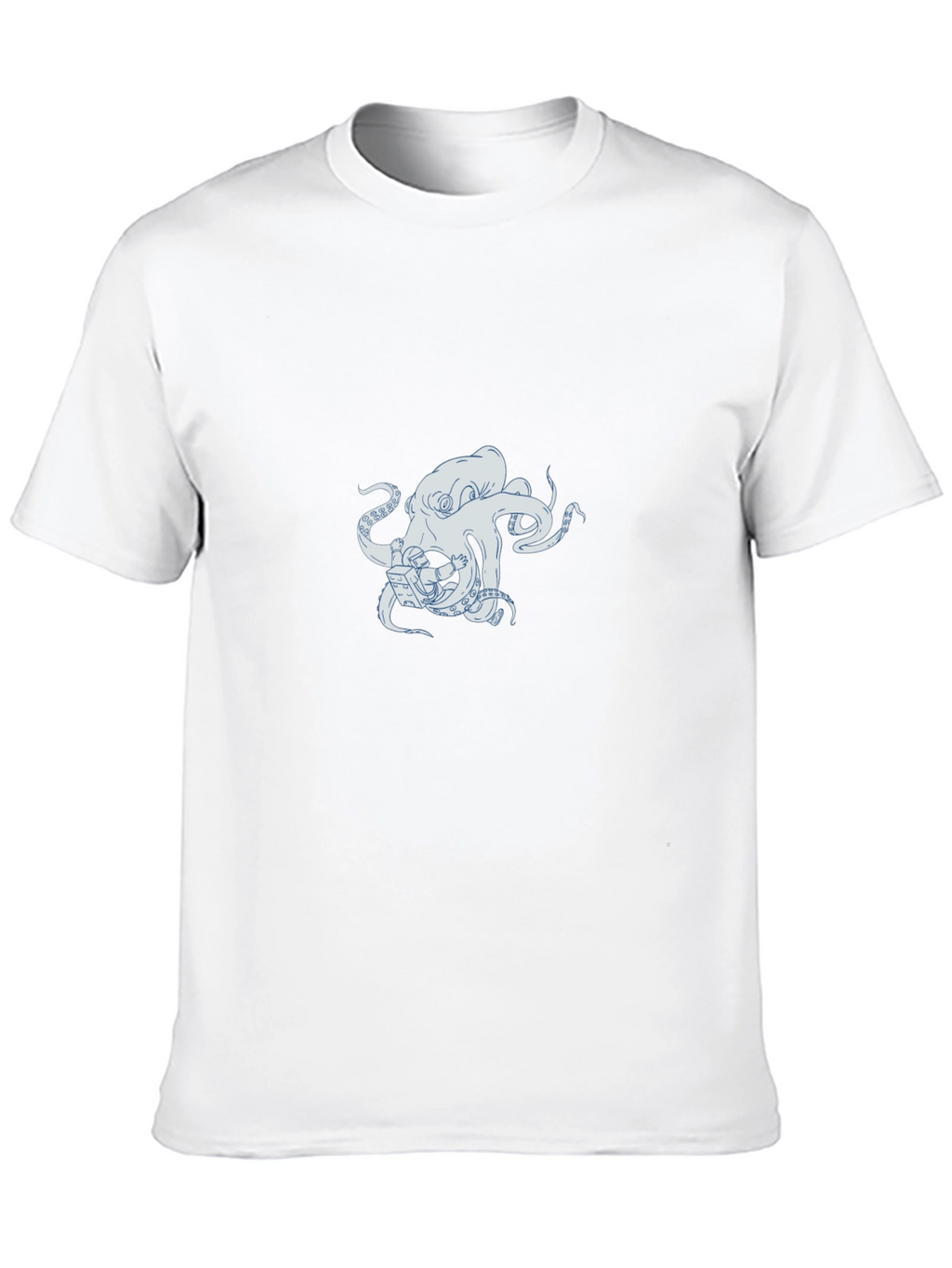 Octopus Astronaut Graphic Black T-Shirt