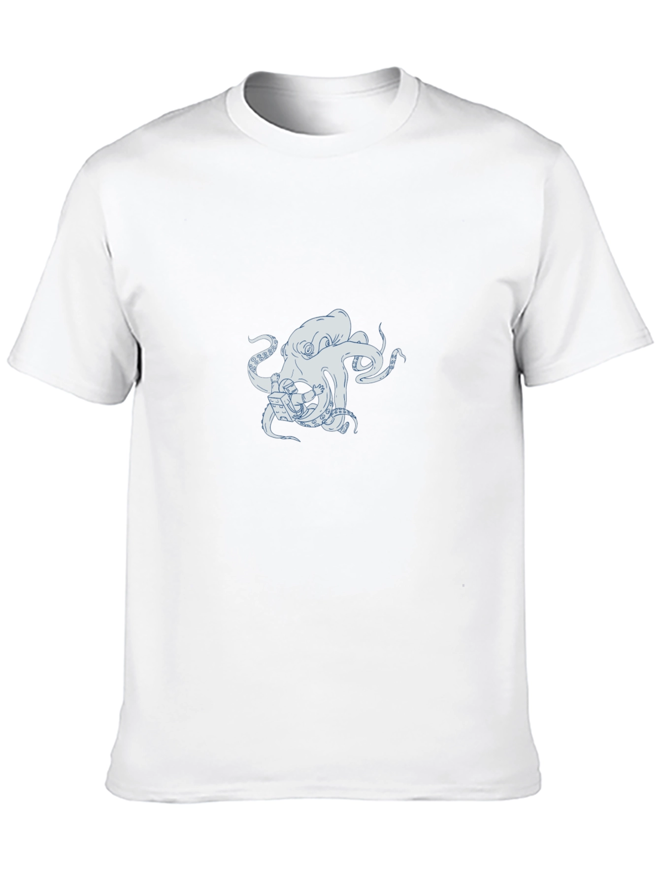 Octopus Astronaut Graphic Black T-Shirt