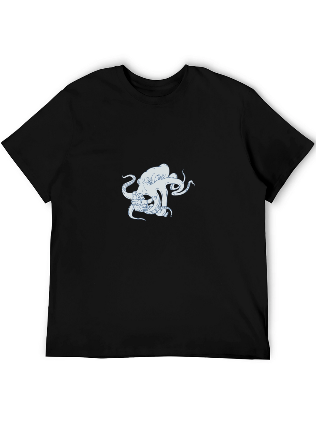 Octopus Astronaut Graphic Black T-Shirt