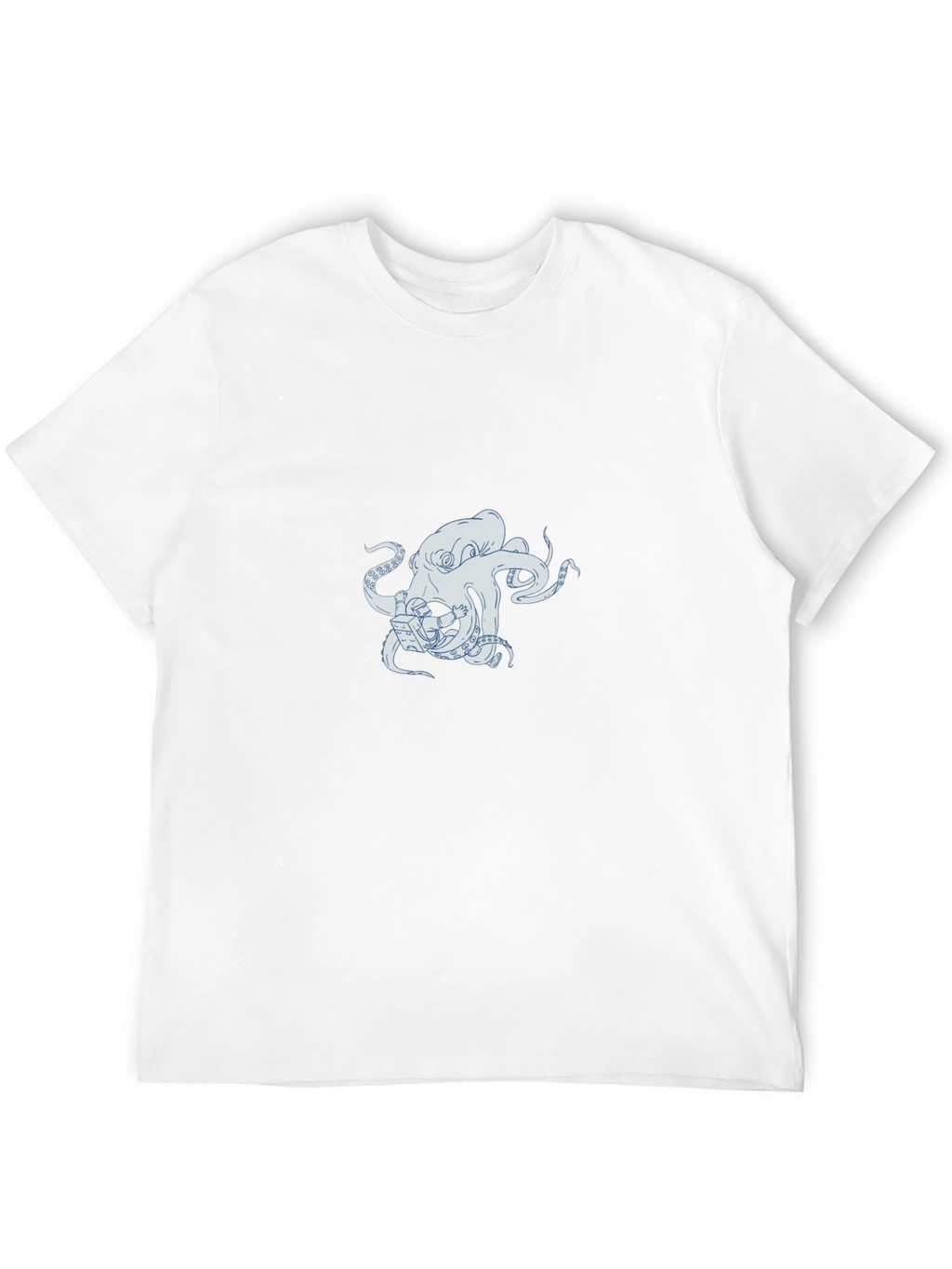 Octopus Astronaut Graphic Black T-Shirt