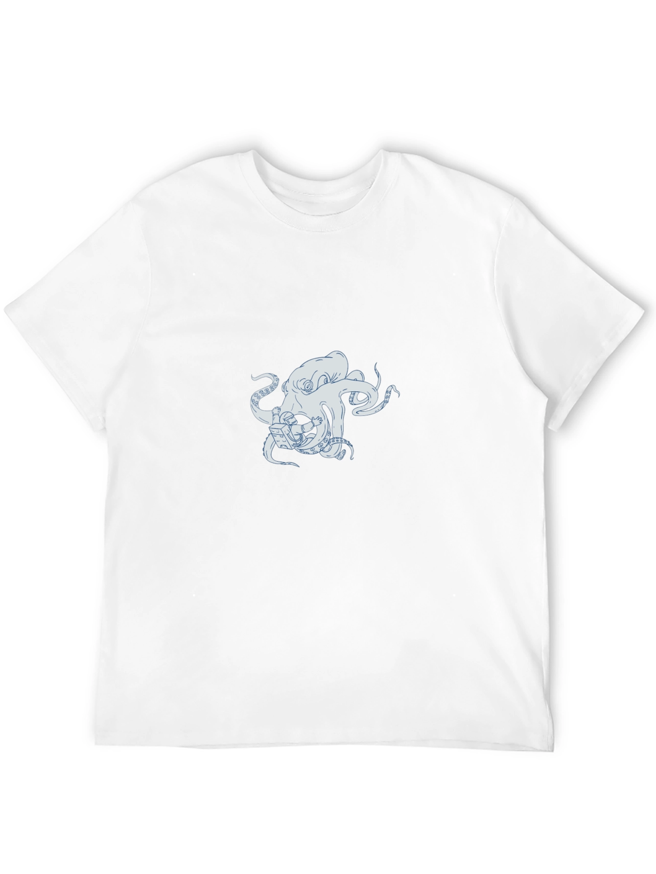 Octopus Astronaut Graphic Black T-Shirt
