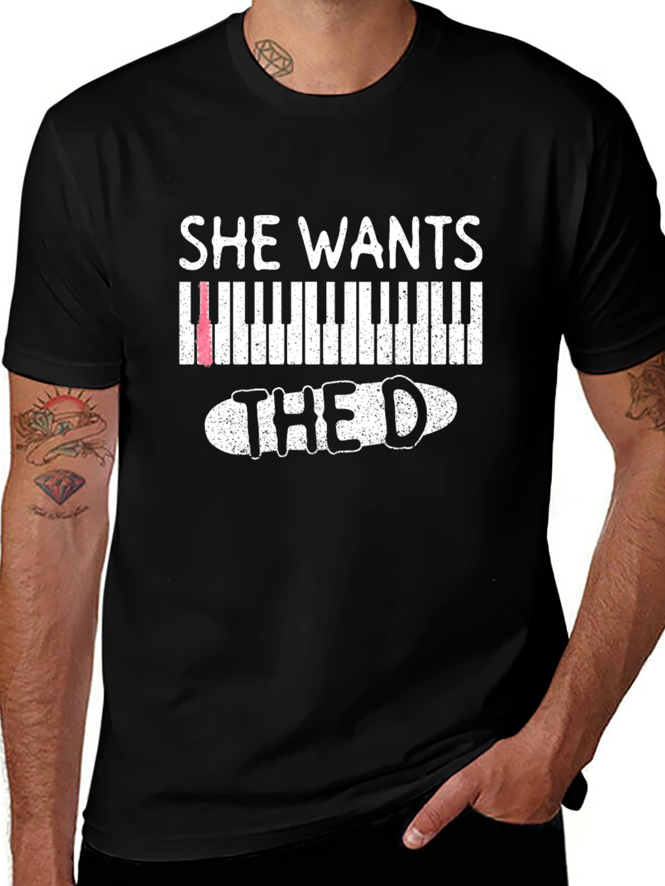 She Wants the D Piano T-Shirt