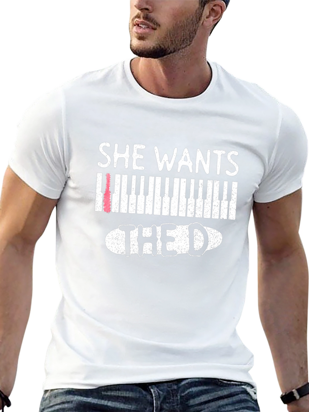 She Wants the D Piano T-Shirt