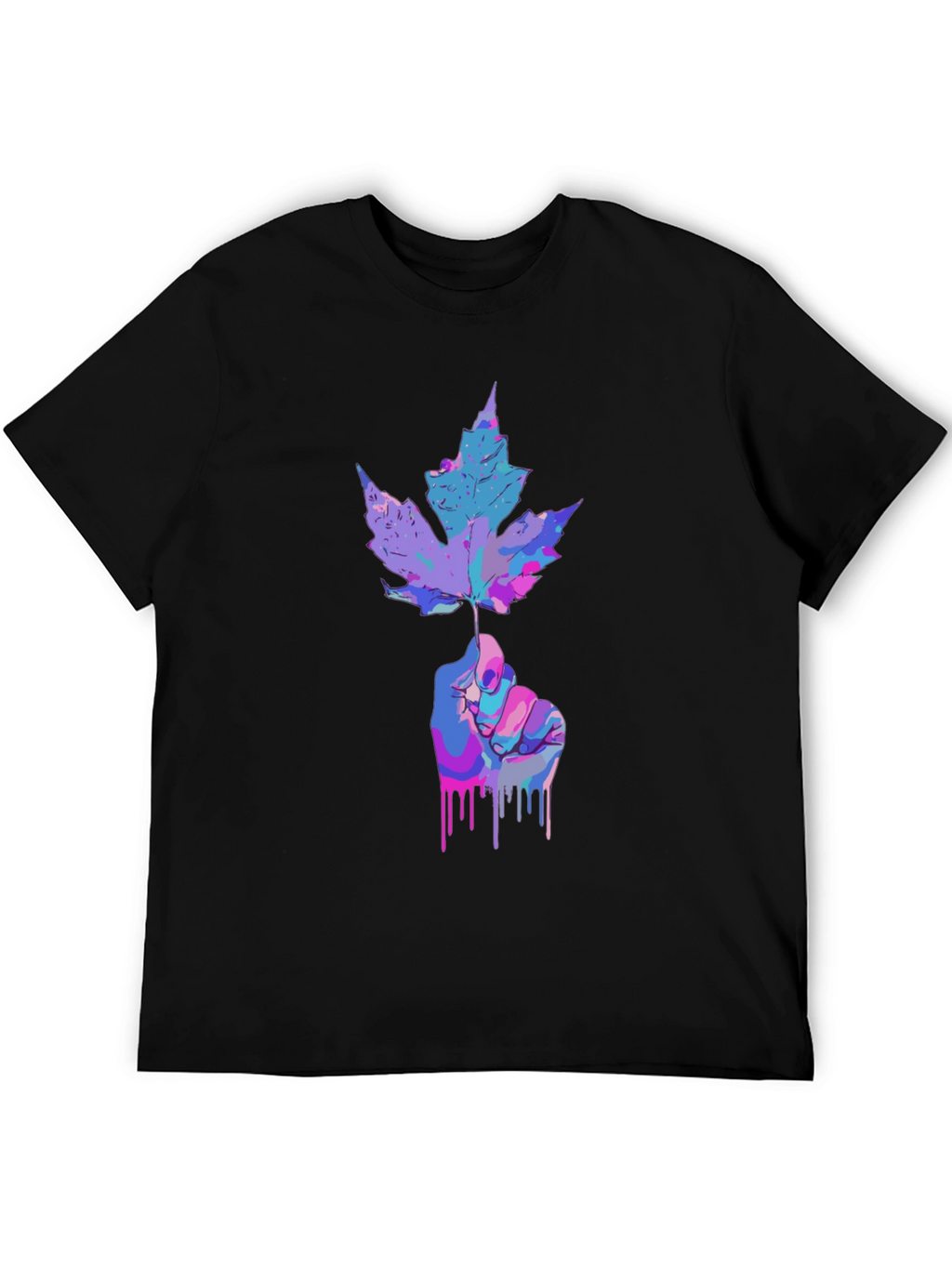 Artistic Maple Leaf Graphic T-Shirt