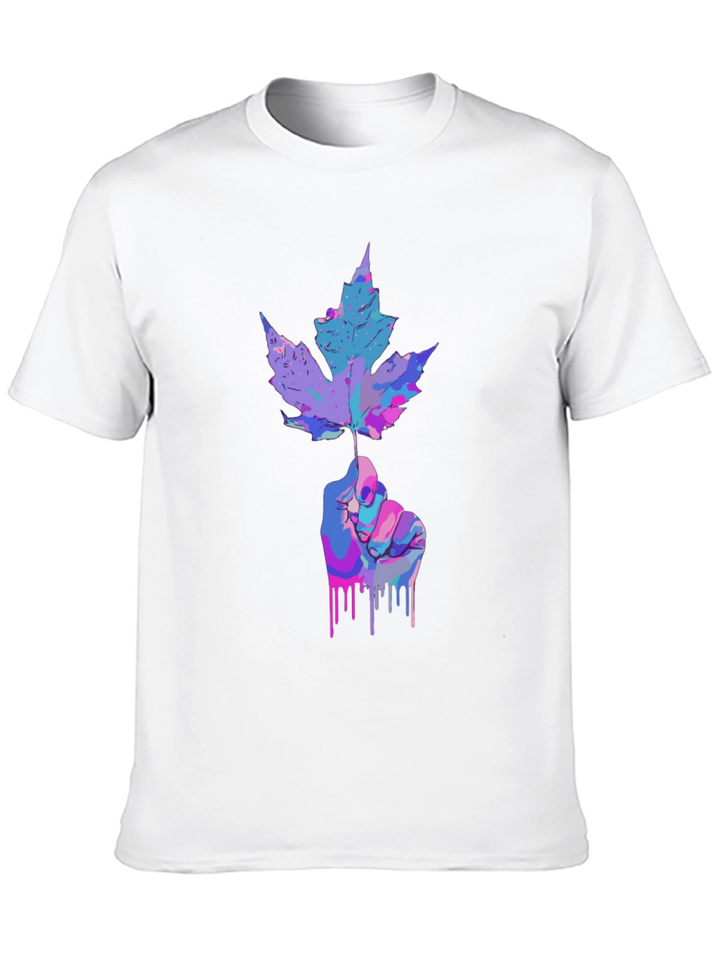 Artistic Maple Leaf Graphic T-Shirt