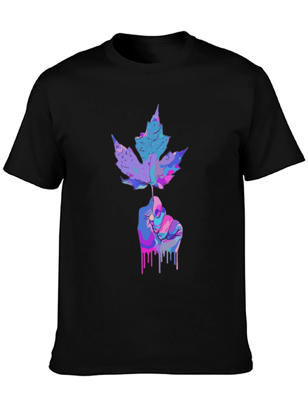 Artistic Maple Leaf Graphic T-Shirt