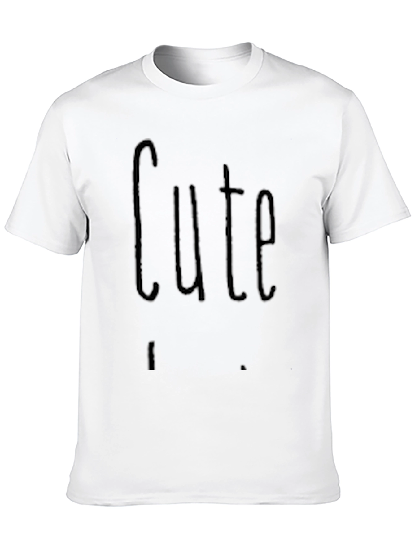 Cute Graphic Black T-Shirt Casual Wear