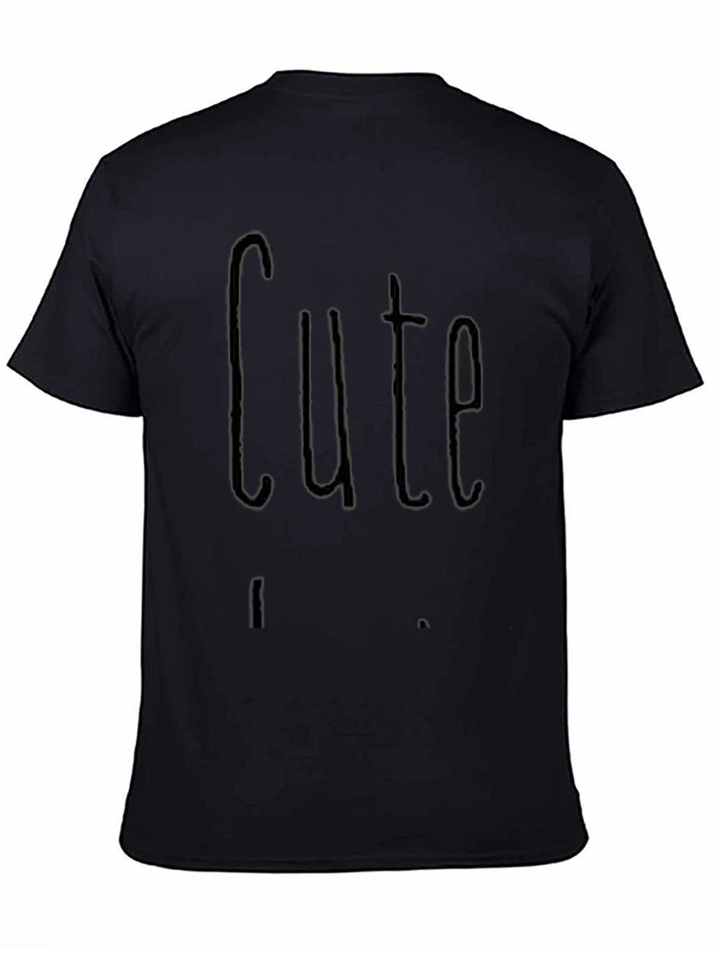 Cute Graphic Black T-Shirt Casual Wear