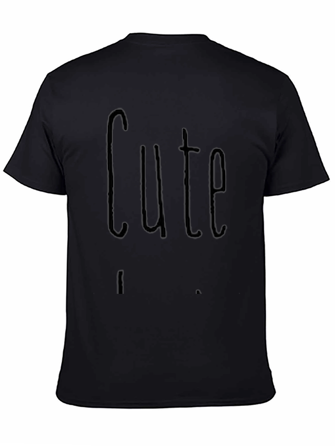 Cute Graphic Black T-Shirt Casual Wear